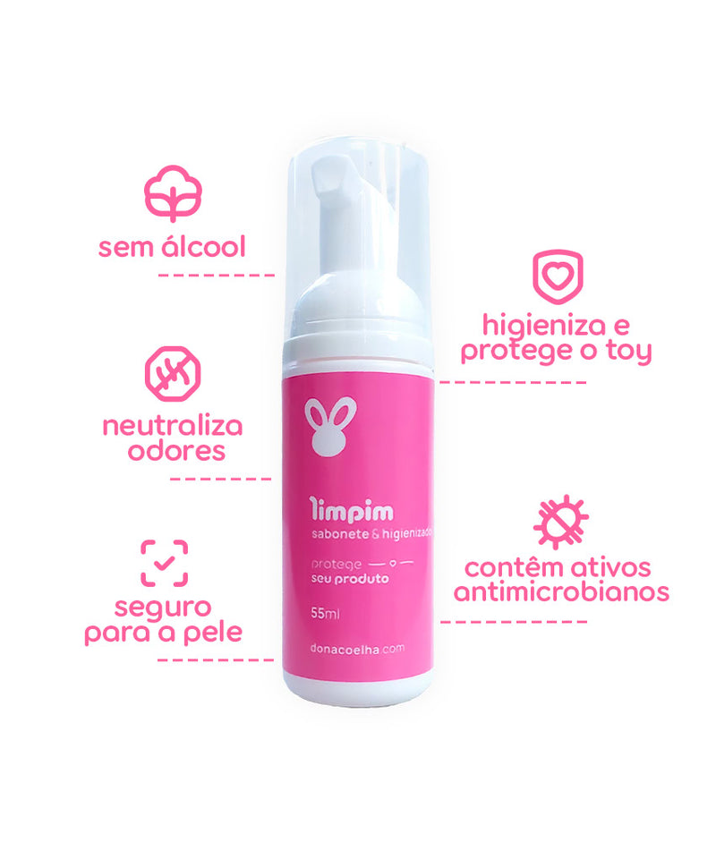 Dona Coelha Limpim – Espuma de Limpeza Profunda para Toys