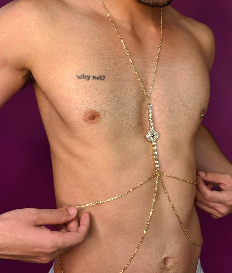 Joia de Corpo Olho Grego com Strass