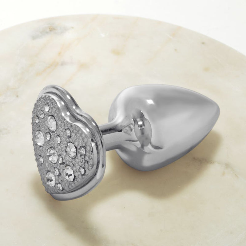 Plug Anal Coração com Pedra Cravejada