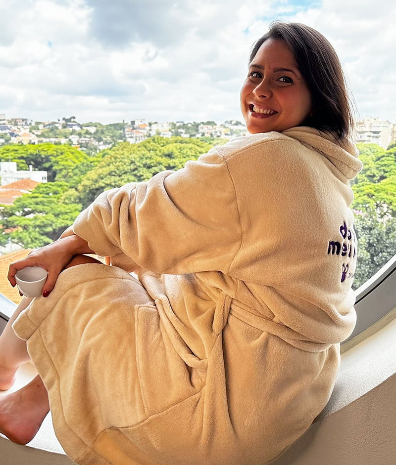 Roupão Coelhover I Quentinho para os dia frios com frase “Dona do Meu Prazer”