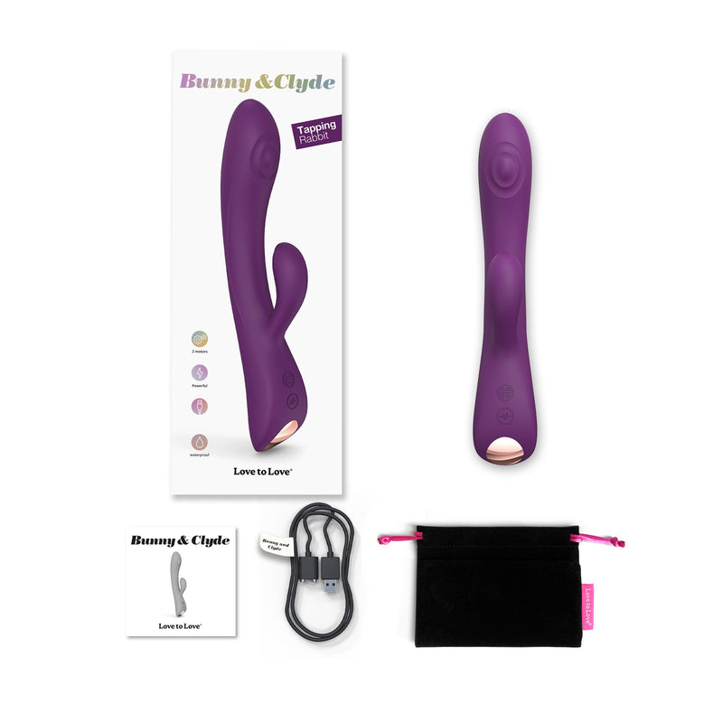 Bunny & Clyde Vibrador Rabbit com Tapping Purple Rain