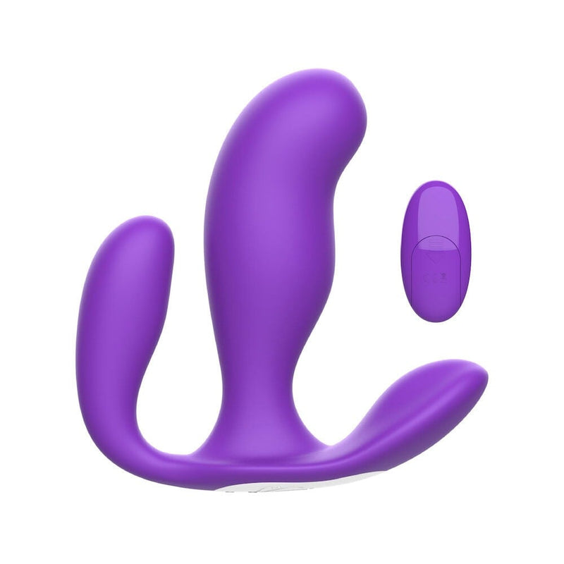 Plug Anal Vibratório Duplo com controle remoto