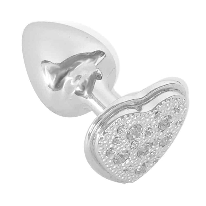 Plug Anal Coração com Pedra Cravejada