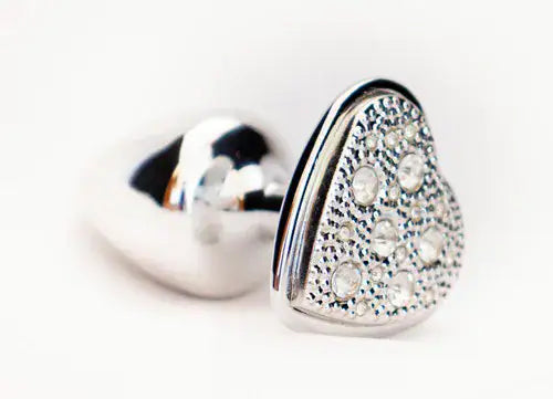 Plug Anal Coração com Pedra Cravejada